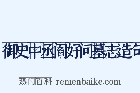 御史中丞阎好问墓志造句是什么意思的图片